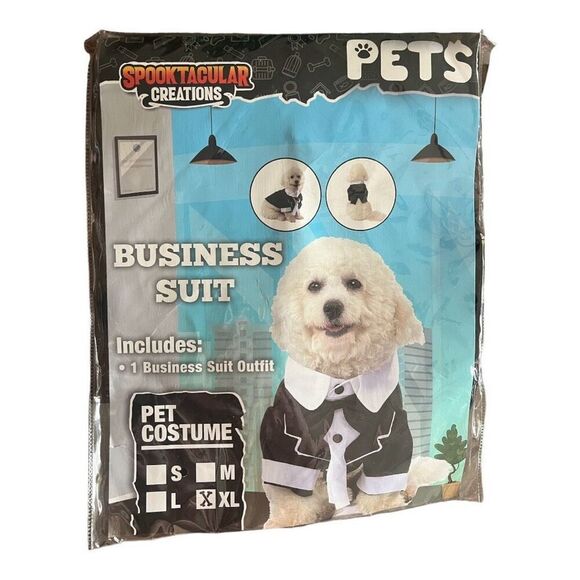 Brand New Spooktacular Creations Business Suit Tuxedo Pet Costume for Dogs Sz XL - Picture 5 of 5